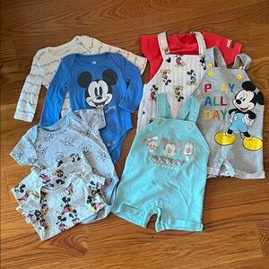 Disney Mickey Mouse Star Wars baby One Pieces - and 3 overalls